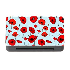 Poppies Flowers Red Seamless Pattern Memory Card Reader With Cf