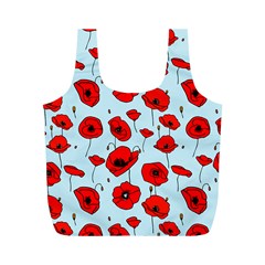 Poppies Flowers Red Seamless Pattern Full Print Recycle Bag (m)