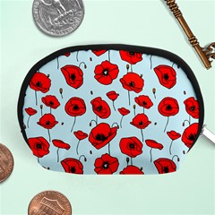 Poppies Flowers Red Seamless Pattern Accessory Pouch (medium)