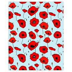 Poppies Flowers Red Seamless Pattern Drawstring Bag (small)