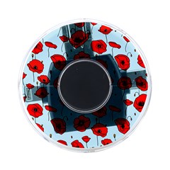 Poppies Flowers Red Seamless Pattern On-the-go Memory Card Reader