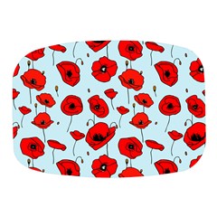 Poppies Flowers Red Seamless Pattern Mini Square Pill Box