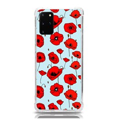 Poppies Flowers Red Seamless Pattern Samsung Galaxy S20plus 6 7 Inch Tpu Uv Case