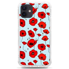 Poppies Flowers Red Seamless Pattern Iphone 12 Mini Tpu Uv Print Case	 by Maspions