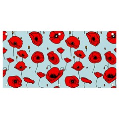 Poppies Flowers Red Seamless Pattern Banner And Sign 4  X 2 