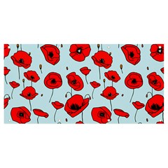 Poppies Flowers Red Seamless Pattern Banner And Sign 8  X 4 