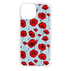 Poppies Flowers Red Seamless Pattern Iphone 13 Mini Tpu Uv Print Case