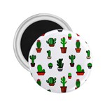 Cactus Plants Background Pattern Seamless 2.25  Magnets Front