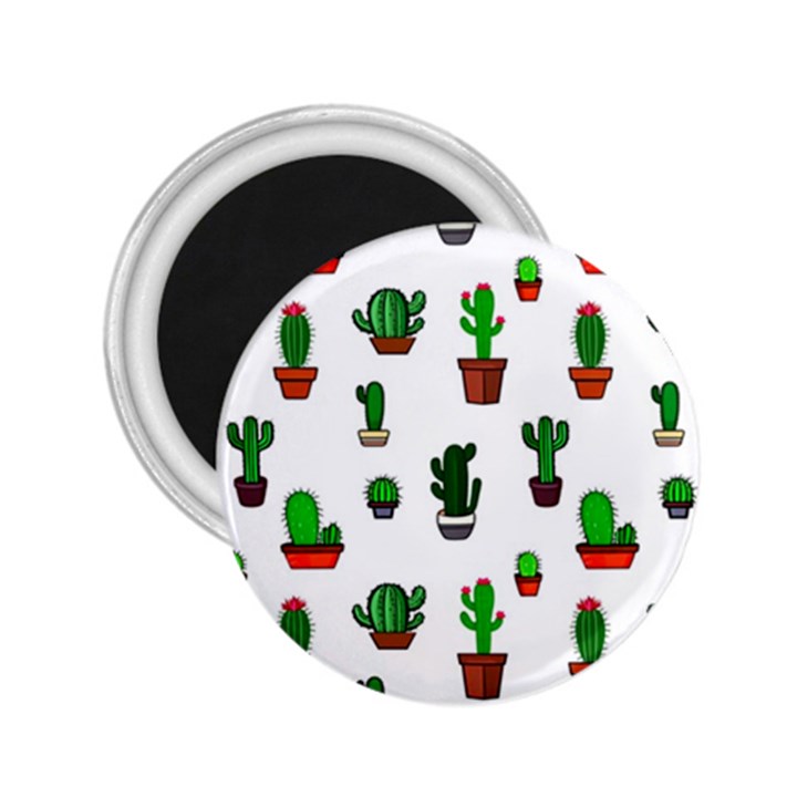 Cactus Plants Background Pattern Seamless 2.25  Magnets