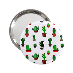 Cactus Plants Background Pattern Seamless 2 25  Handbag Mirrors by Maspions