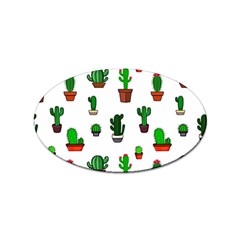 Cactus Plants Background Pattern Seamless Sticker Oval (100 Pack) by Maspions