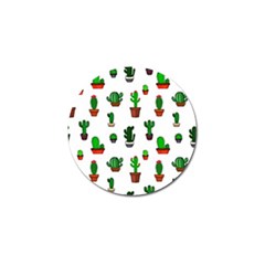 Cactus Plants Background Pattern Seamless Golf Ball Marker (4 Pack)