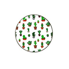 Cactus Plants Background Pattern Seamless Hat Clip Ball Marker (4 Pack)