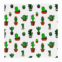 Cactus Plants Background Pattern Seamless Medium Glasses Cloth