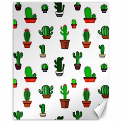 Cactus Plants Background Pattern Seamless Canvas 11  X 14 