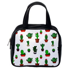 Cactus Plants Background Pattern Seamless Classic Handbag (one Side)