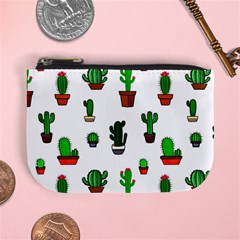 Cactus Plants Background Pattern Seamless Mini Coin Purse by Maspions