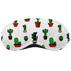 Cactus Plants Background Pattern Seamless Sleep Mask