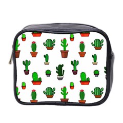 Cactus Plants Background Pattern Seamless Mini Toiletries Bag (two Sides)