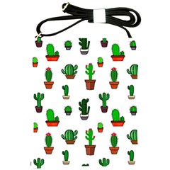 Cactus Plants Background Pattern Seamless Shoulder Sling Bag