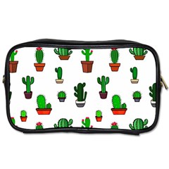 Cactus Plants Background Pattern Seamless Toiletries Bag (two Sides)