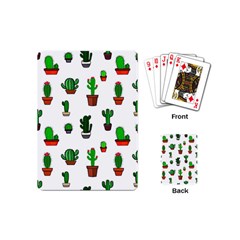 Cactus Plants Background Pattern Seamless Playing Cards Single Design (mini)