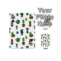 Cactus Plants Background Pattern Seamless Playing Cards 54 Designs (mini)