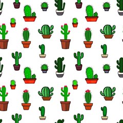 Cactus Plants Background Pattern Seamless Play Mat (square) by Maspions