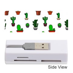 Cactus Plants Background Pattern Seamless Memory Card Reader (stick)