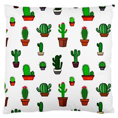 Cactus Plants Background Pattern Seamless Large Cushion Case (one Side) by Maspions