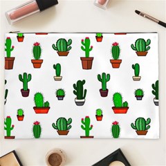 Cactus Plants Background Pattern Seamless Cosmetic Bag (xxl)