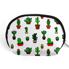 Cactus Plants Background Pattern Seamless Accessory Pouch (medium)