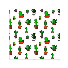 Cactus Plants Background Pattern Seamless Square Satin Scarf (30  X 30 )