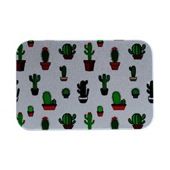 Cactus Plants Background Pattern Seamless Open Lid Metal Box (silver)  