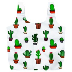 Cactus Plants Background Pattern Seamless Full Print Recycle Bag (xxxl)