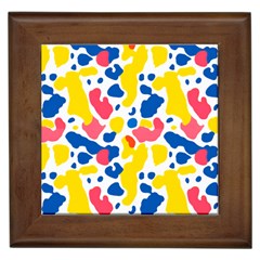 Colored Blots Painting Abstract Art Expression Creation Color Palette Paints Smears Experiments Mode Framed Tile