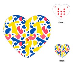 Colored Blots Painting Abstract Art Expression Creation Color Palette Paints Smears Experiments Mode Playing Cards Single Design (heart)