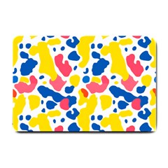 Colored Blots Painting Abstract Art Expression Creation Color Palette Paints Smears Experiments Mode Small Doormat by Maspions