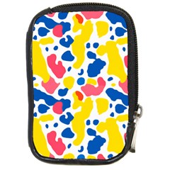 Colored Blots Painting Abstract Art Expression Creation Color Palette Paints Smears Experiments Mode Compact Camera Leather Case