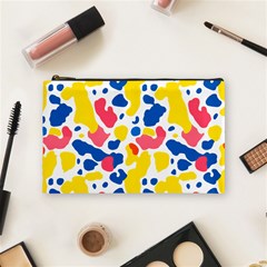 Colored Blots Painting Abstract Art Expression Creation Color Palette Paints Smears Experiments Mode Cosmetic Bag (medium)