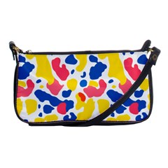 Colored Blots Painting Abstract Art Expression Creation Color Palette Paints Smears Experiments Mode Shoulder Clutch Bag by Maspions