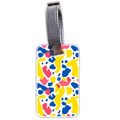 Colored Blots Painting Abstract Art Expression Creation Color Palette Paints Smears Experiments Mode Luggage Tag (two Sides)