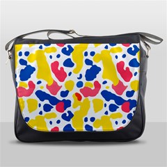 Colored Blots Painting Abstract Art Expression Creation Color Palette Paints Smears Experiments Mode Messenger Bag