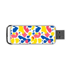 Colored Blots Painting Abstract Art Expression Creation Color Palette Paints Smears Experiments Mode Portable Usb Flash (two Sides)