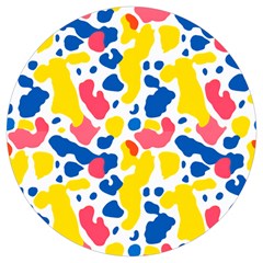 Colored Blots Painting Abstract Art Expression Creation Color Palette Paints Smears Experiments Mode Round Trivet