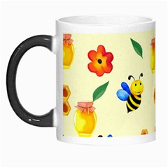 Seamless Honey Bee Texture Flowers Nature Leaves Honeycomb Hive Beekeeping Watercolor Pattern Morph Mug by Maspions