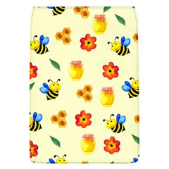 Seamless Honey Bee Texture Flowers Nature Leaves Honeycomb Hive Beekeeping Watercolor Pattern Removable Flap Cover (l) by Maspions