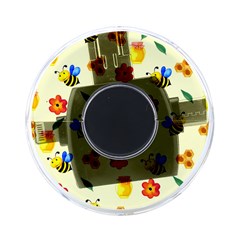 Seamless Honey Bee Texture Flowers Nature Leaves Honeycomb Hive Beekeeping Watercolor Pattern On-the-go Memory Card Reader by Maspions