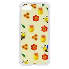 Seamless Honey Bee Texture Flowers Nature Leaves Honeycomb Hive Beekeeping Watercolor Pattern Iphone Se