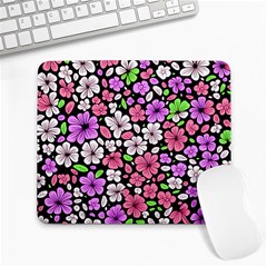 Flowers Floral Pattern Digital Texture Beautiful Large Mousepad